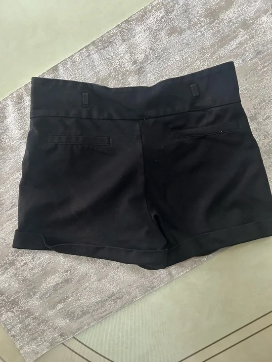 Black High-Waist Women's Dress Shorts - Picture 6 of 14